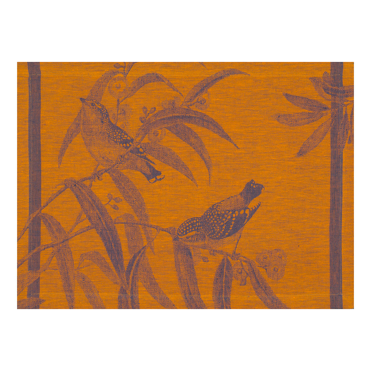 Le Jacquard Français Volière Placemats - Nocturn (Blue and Orange)
