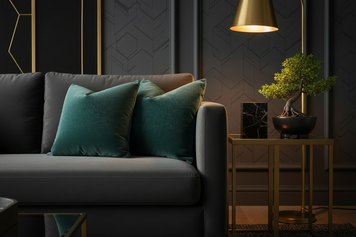 Mohair Pillow Cover in Teal