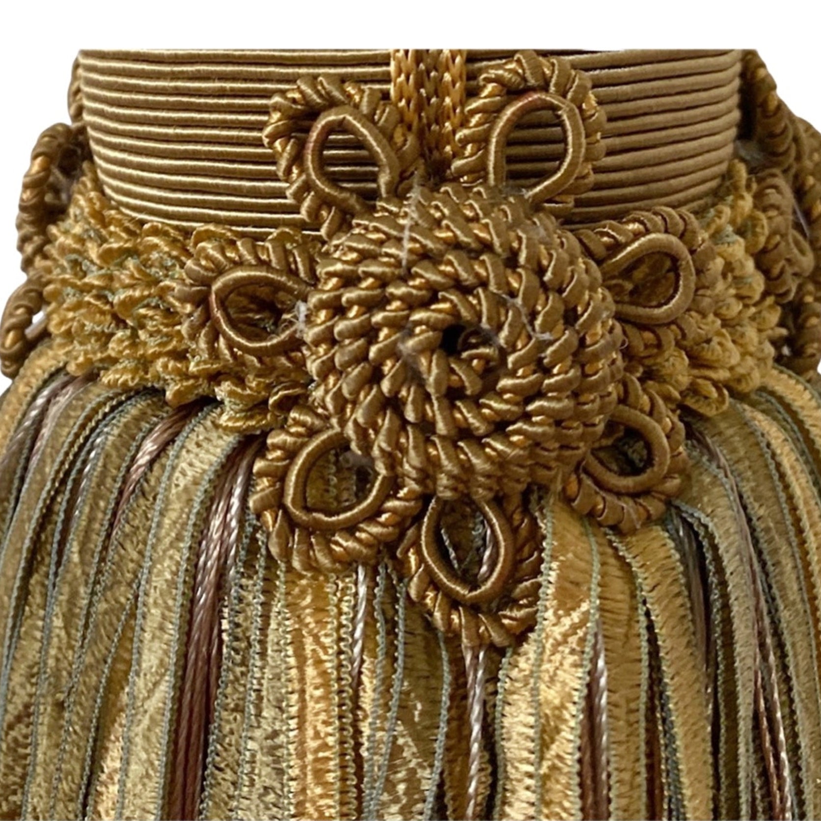 Pair Olive & Gold Spanish Tiebacks