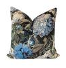 Blue Floral Garden Pillow