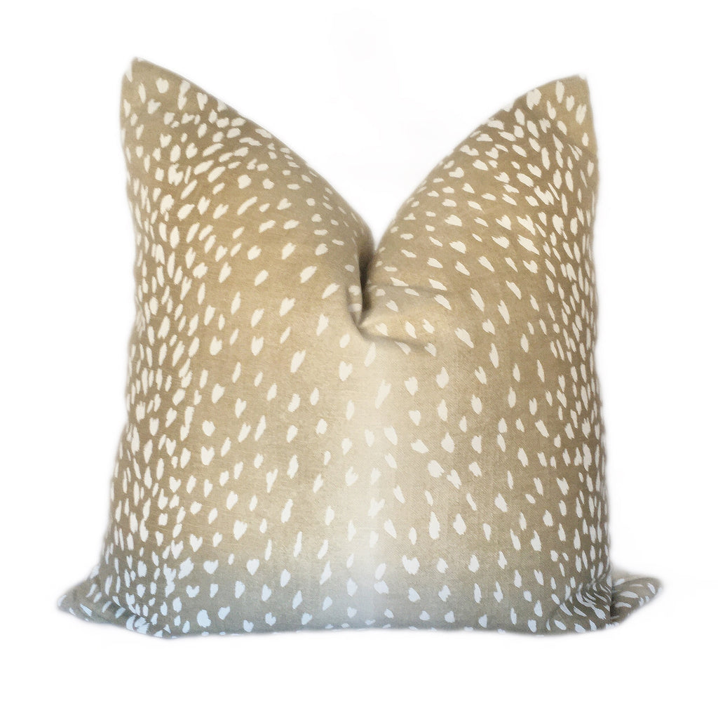 fawn antelope print pillow cover