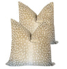 light brown spotted pillows