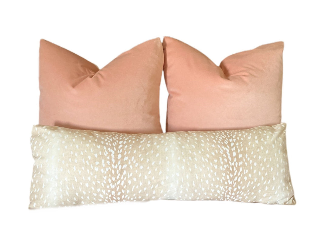 Extra Long Lumbar Fawn Antelope Pillow Cover