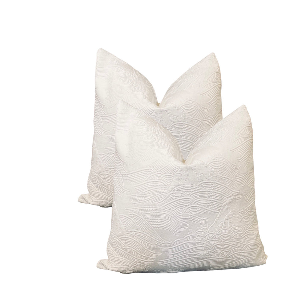 Ivory Cotton Matelasse Pillows