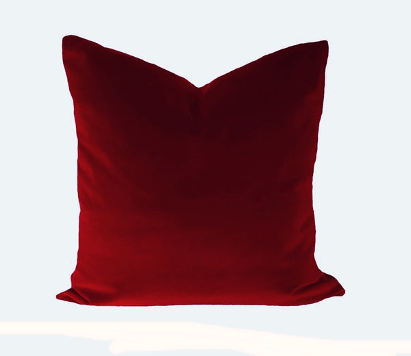 Lee Jofa Red Velvet Pillow