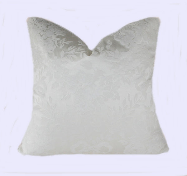 white brocade pillow 